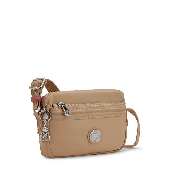 Bolsos Cruzados Kipling Abanu Slim Beige | MX 1033TC